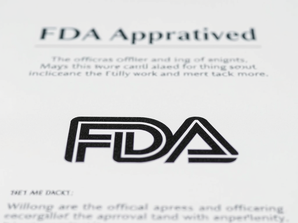 Ein Dokument mit dem Aufdruck 'FDA Appropriated' und dem FDA-Logo darauf.