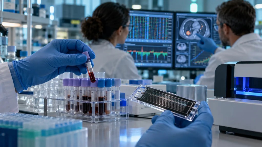Forschende analysieren Blutproben und Sequenzdaten zur Therapieresistenz.